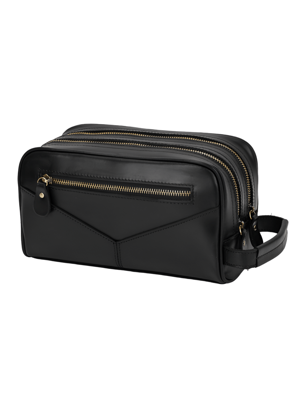 Leather toiletry bag, double compartment 26 Leather toiletry bag, double compartment 26