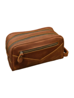 Double compartment leather toiletry bag 3 Double compartment leather toiletry bag 3