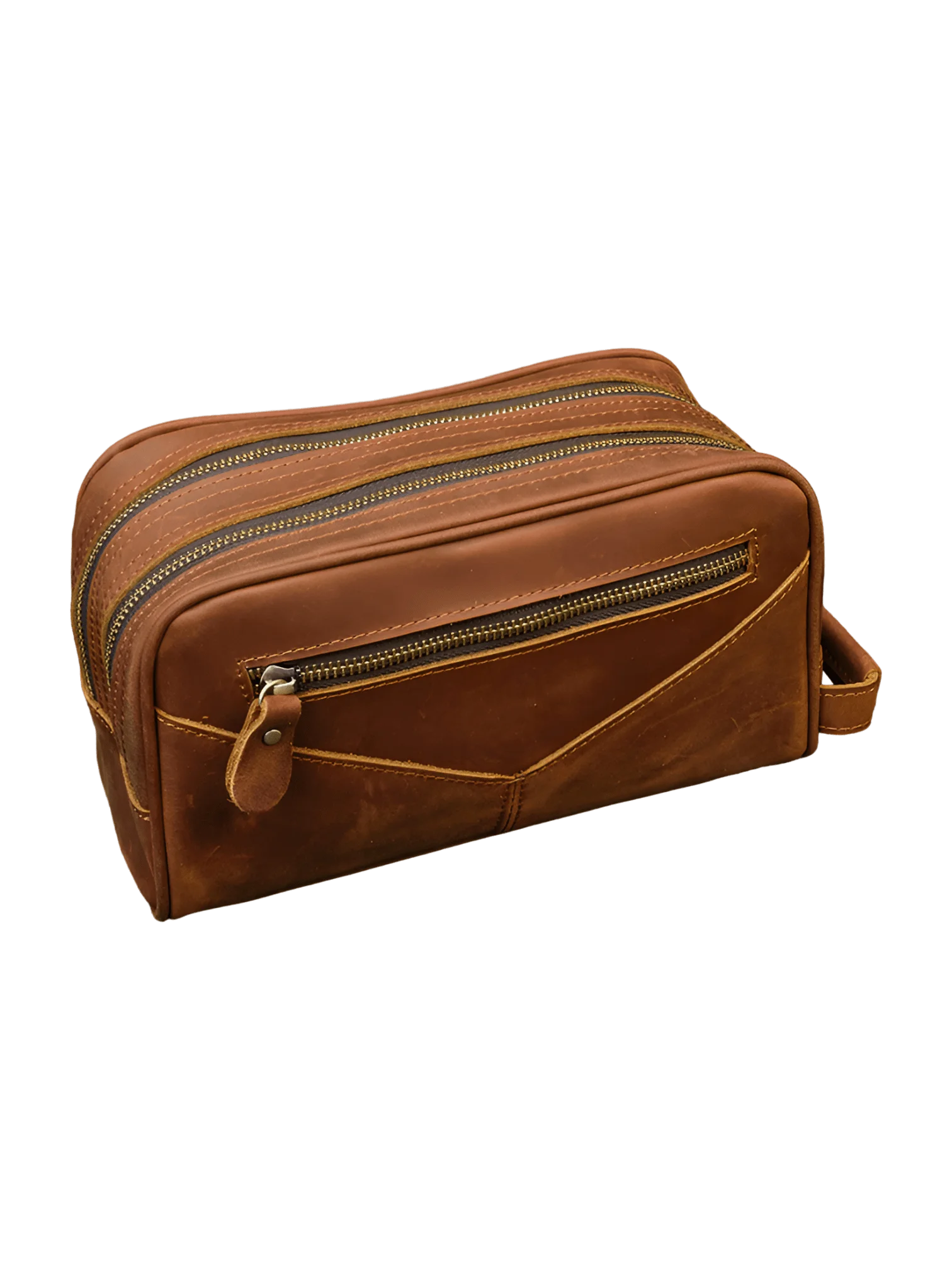 Trousse de toilette cuir double compartiment 3