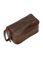 Trousse de toilette cuir double compartiment 9
