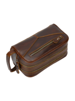 Double compartment leather toiletry bag 9 Double compartment leather toiletry bag 9