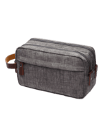 Men's waterproof canvas toiletry bag, plain grey Men's waterproof canvas toiletry bag, plain grey