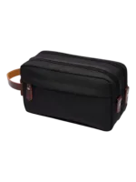 Trousse de toilette homme en toile imperméable couleur unie noir