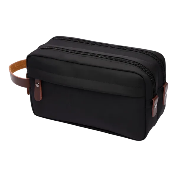 Trousse de toilette homme en toile imperméable couleur unie