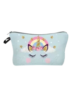 Estuche sencillo con estampado de unicornio arco iris para niñas Estuche sencillo con estampado de unicornio arco iris para niñas