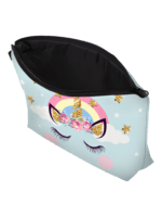 Estojo simples com estampado de unicórnio para meninas, vista interior Estojo simples com estampado de unicórnio para meninas, vista interior