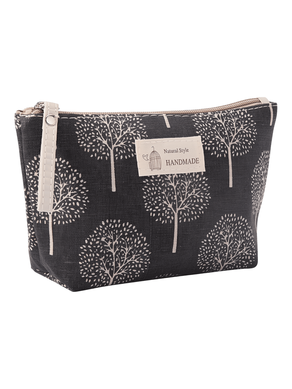 Saco de maquilhagem para mulher em tecido com motivos da natureza e arbustos de animais Saco de maquilhagem para mulher em tecido com motivos da natureza e arbustos de animais