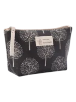 Borsa per il trucco da donna in tessuto con motivi di natura e animali arbustivi Borsa da trucco da donna in tessuto con motivi naturalistici e animali arbustivi