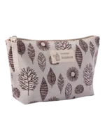 Borsa da trucco da donna in tessuto con motivi di natura e fogliame animale Borsa da trucco da donna in tessuto con motivi di natura e fogliame animale