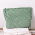 Trousse de toilette femme velours chic couleur unie vert