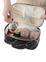 Trousses chic effet marbre noir modèle valisette intérieur Trousses chic effet marbre noir modèle valisette intérieur