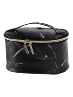 Estuches elegantes con efecto mármol negro, modelo vanity Estuches elegantes con efecto mármol negro, modelo vanity
