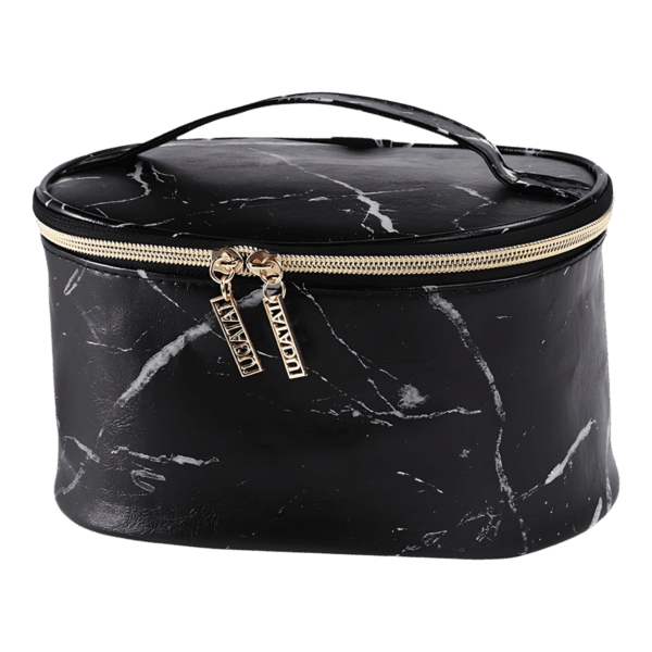 Trousses chic effet marbre noir modèle vanity