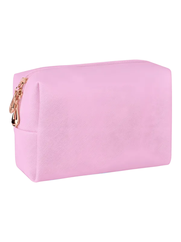 Vattentät sminkväska, ett fack, rosa