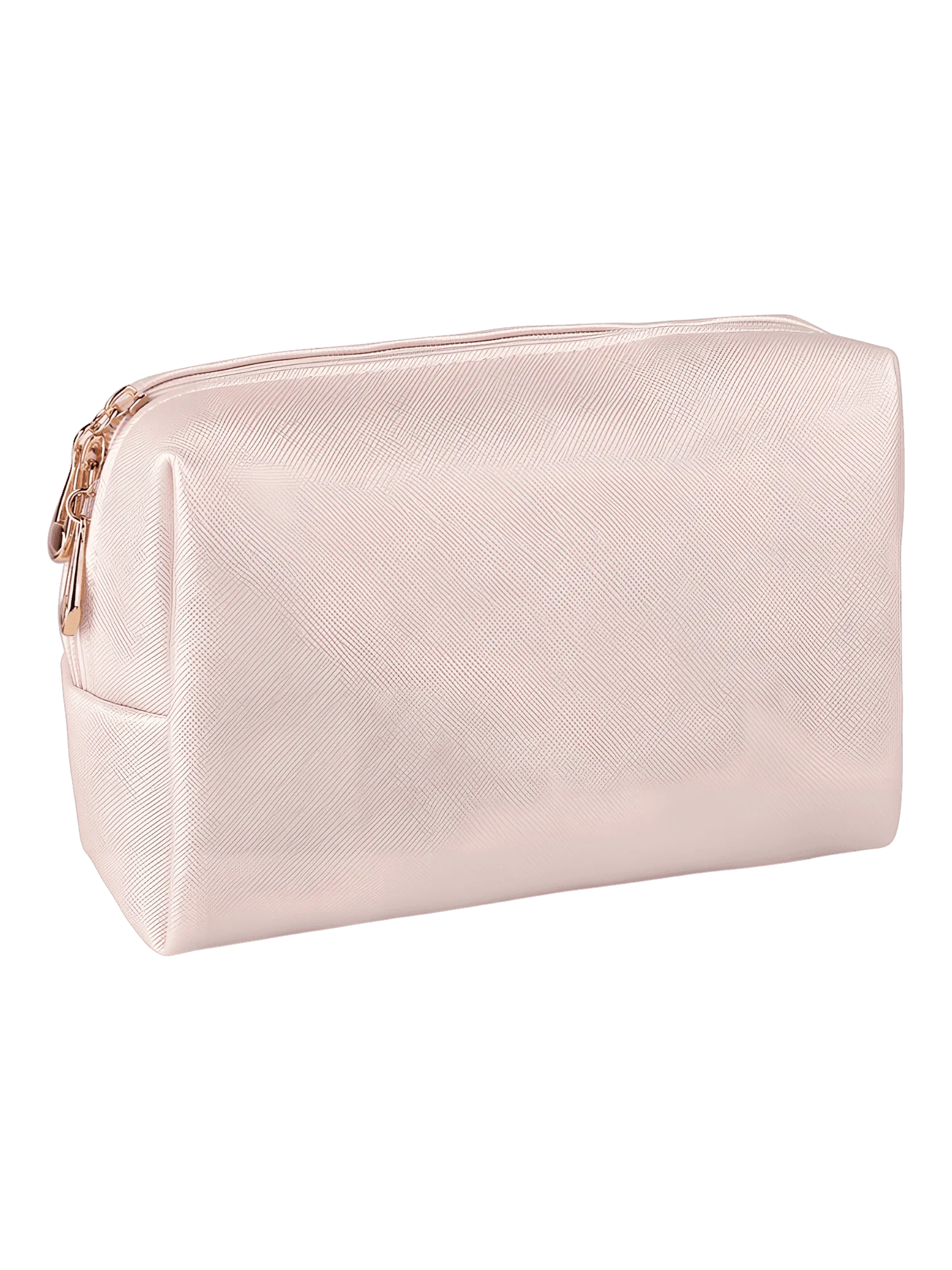 Trousses de maquillage imperméables simple compartiment couleur rose poudré
