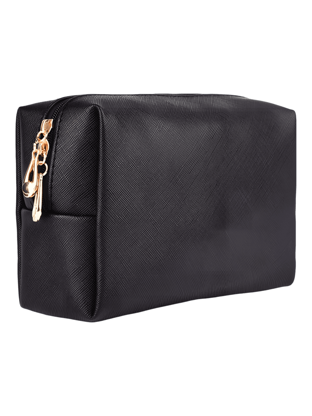 Saco de maquilhagem à prova de água, compartimento único, modelo preto Saco de maquilhagem à prova de água, compartimento único, modelo preto