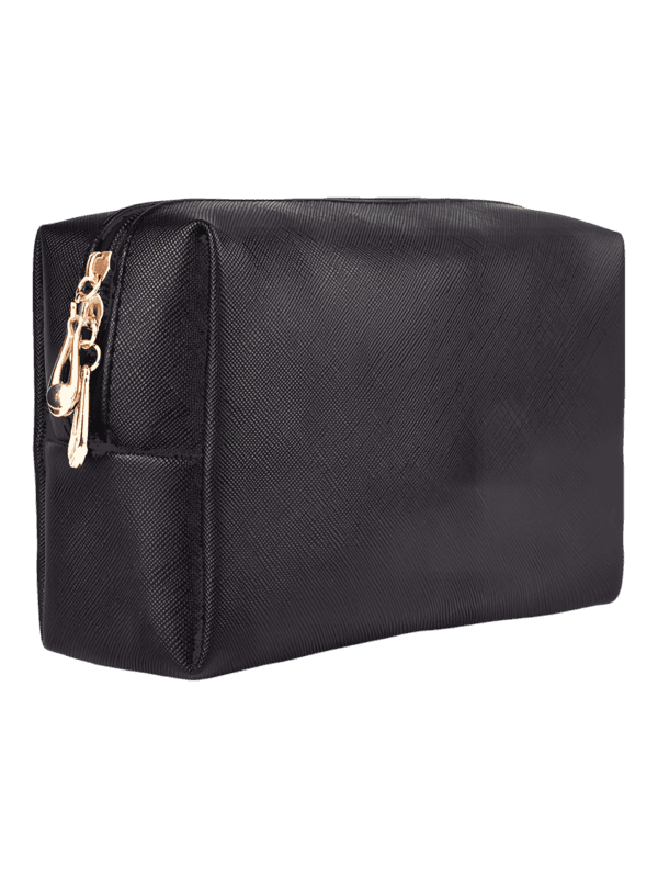 Estuches de maquillaje impermeables de un solo compartimento, modelo negro