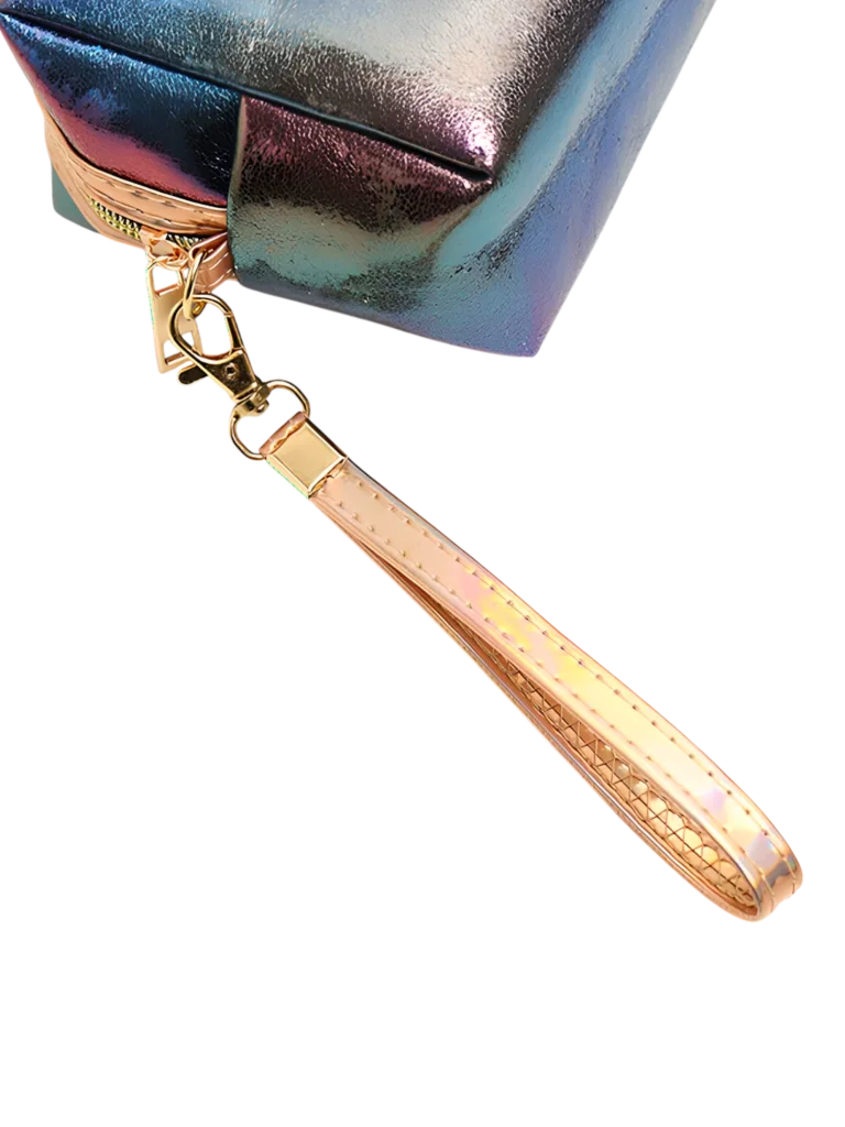 Borse da toilette o per il trucco a sirena per bambine, luminose e colorate, con maniglia