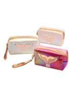 Trousses de sirènes brillantes et colorées de fille pour toilette ou maquillage modèle blanc, rose poudre et rose 1