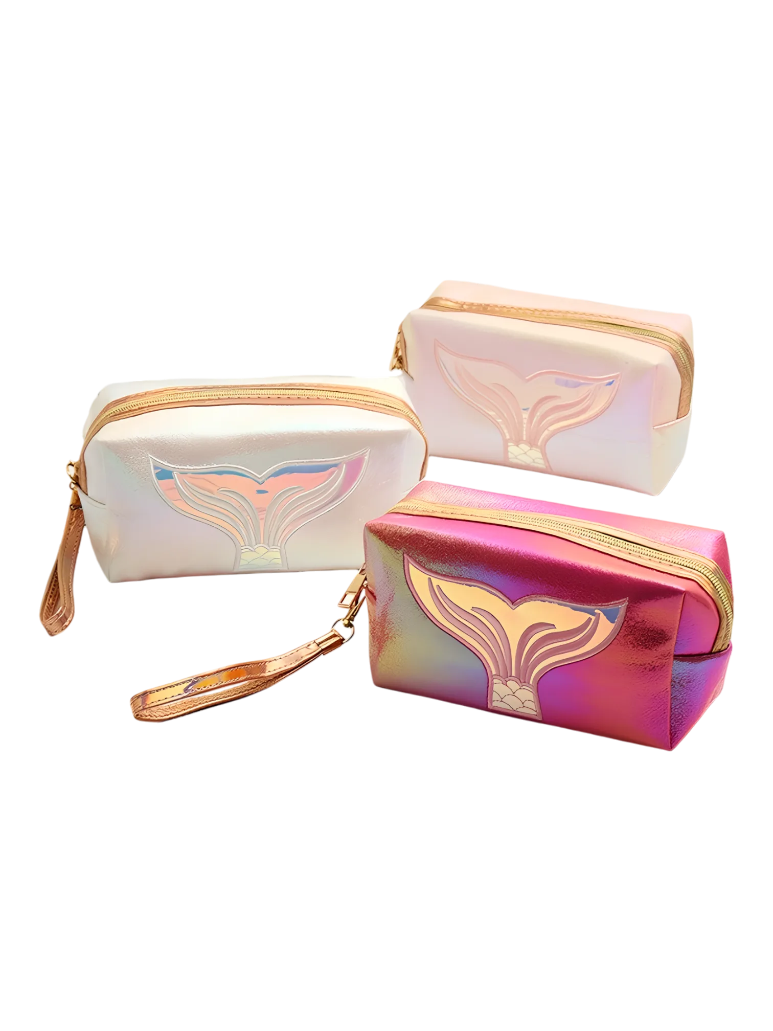 Kit di sirene per bambine vivaci e colorate per la toelettatura o il trucco in bianco, rosa cipria e rosa 1