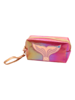 Trousses de sirènes brillantes et colorées de fille pour toilette ou maquillage modèle rose 1