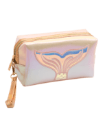 Trousses de sirènes brillantes et colorées de fille pour toilette ou maquillage modèle rose poudre 1