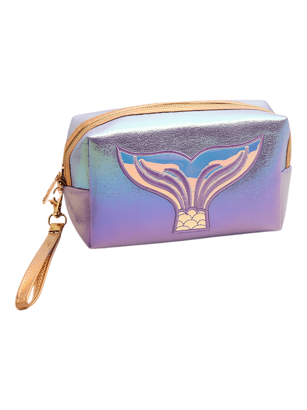 Trousses de sirènes brillantes et colorées de fille pour toilette ou maquillage modèle violette 1 Trousses de sirènes brillantes et colorées de fille pour toilette ou maquillage modèle violette 1