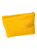 Färgstark toalettväska i sammet för kvinnor smink gul modell 2 Färgglada necessärer i sammet för kvinnor smink gul modell 2