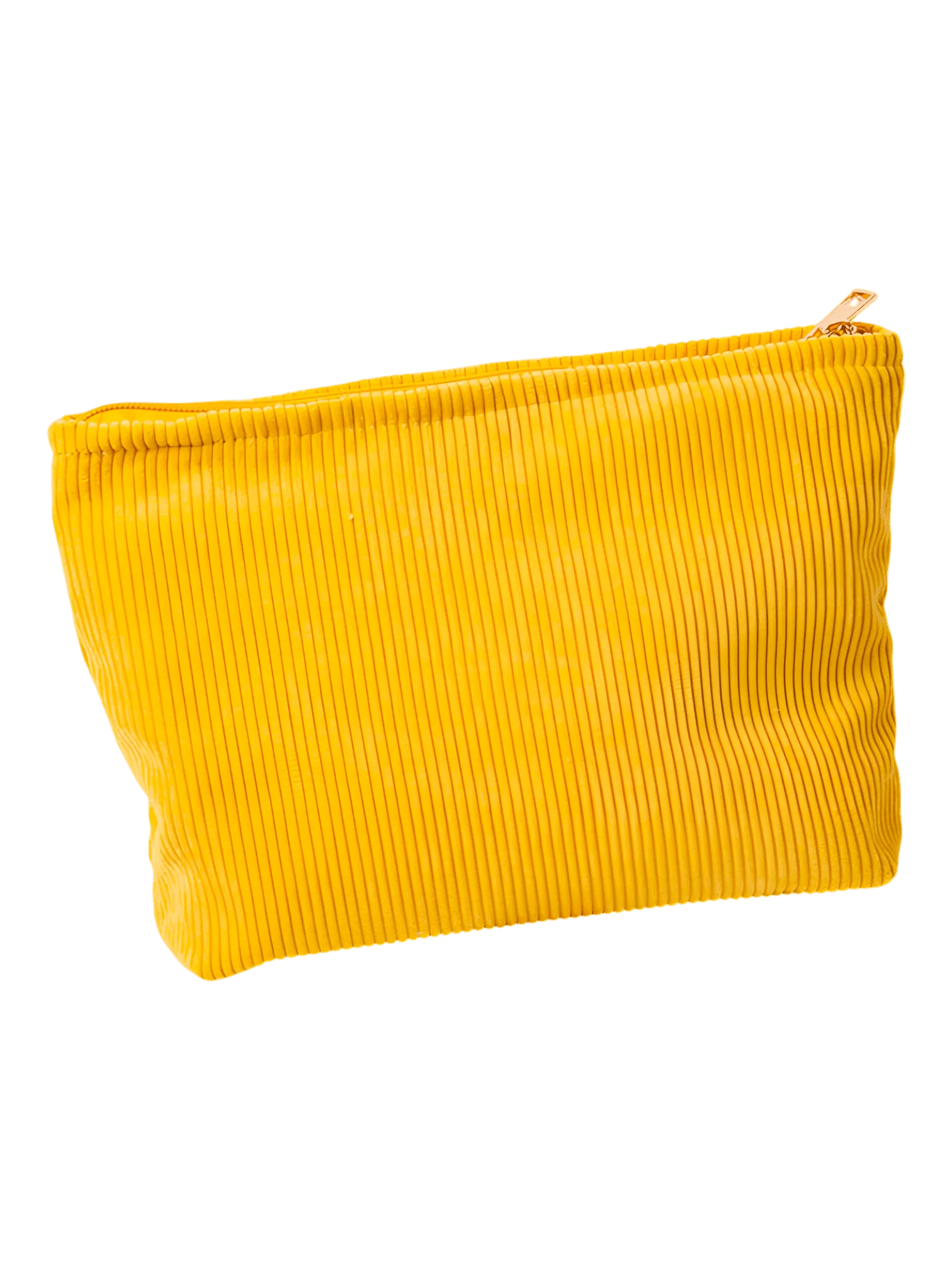 Trousses en velours colorées femme toilette maquillage modèle jaune 2