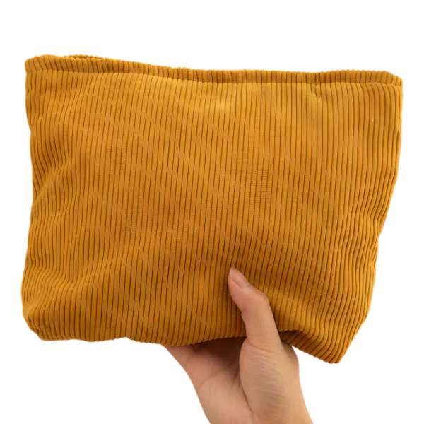 Trousses en velours colorées femme toilette maquillage modèle marron 2
