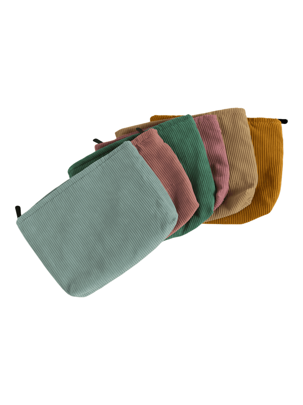 Trousses en velours colorées femme toilette maquillage présentation plusieurs coloris