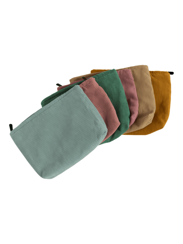 Trousses en velours colorées femme toilette maquillage présentation plusieurs coloris