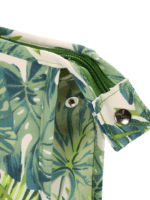 Trousses tropicales motif feuillages verts nature détails zip 3