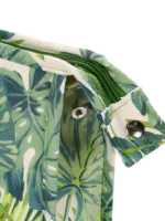 Trousses tropicales motif feuillages verts nature détails zip 3
