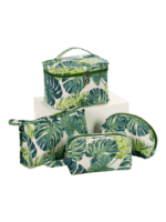 Trousses tropicales motif feuillages verts nature ensemble des modèles présentation