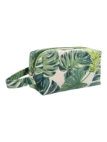 Trousses tropicales motif feuillages verts nature modèle confort toilette Trousses tropicales motif feuillages verts nature modèle confort toilette