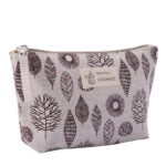 Trousse maquillage femme tissu design motif nature animaux feuilles