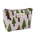 Trousse maquillage femme tissu design motif nature animaux forêt