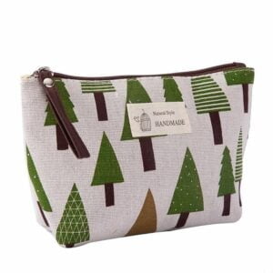 Trousse maquillage femme tissu design motif nature animaux forêt