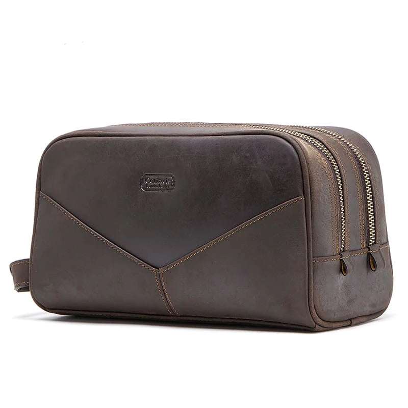 Leather toiletry bags