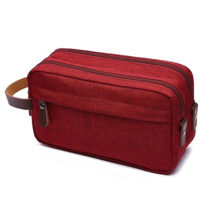 Trousse de toilette homme en toile imperméable couleur unie - Hecten