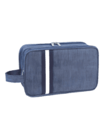 Grande trousse de toilette organisée avec multiples compartiments unisexe modèle bleu