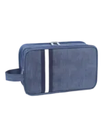 Grande trousse de toilette organisée avec multiples compartiments unisexe modèle bleu