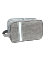 Grande trousse de toilette organisée avec multiples compartiments unisexe modèle gris