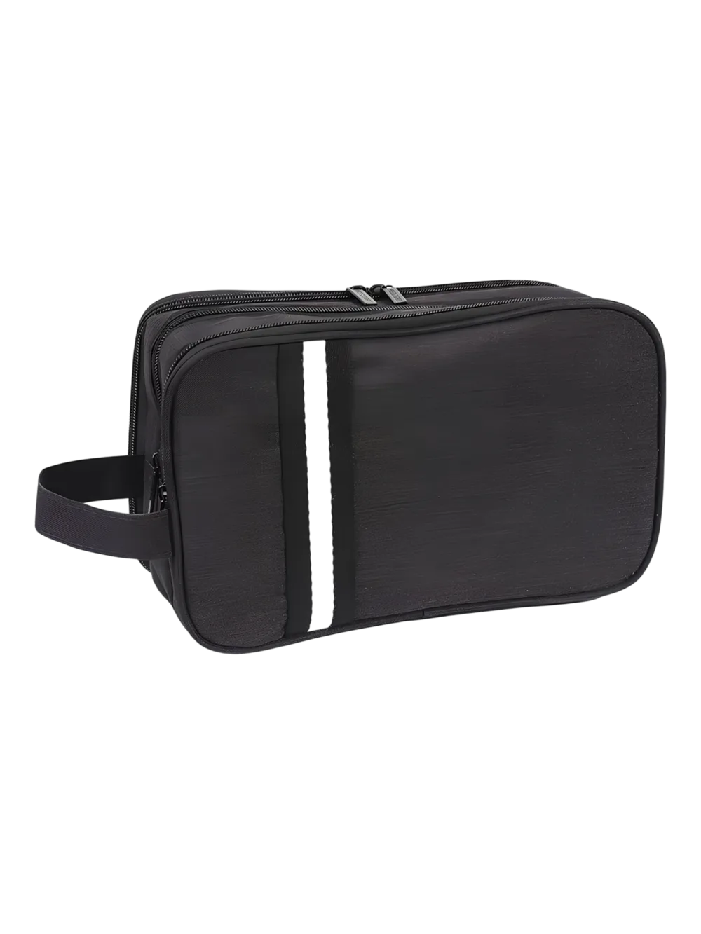 Grande trousse de toilette organisée avec multiples compartiments unisexe modèle noir