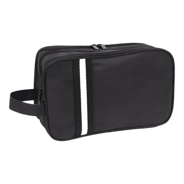 Grande trousse de toilette organisée avec multiples compartiments unisexe modèle noir