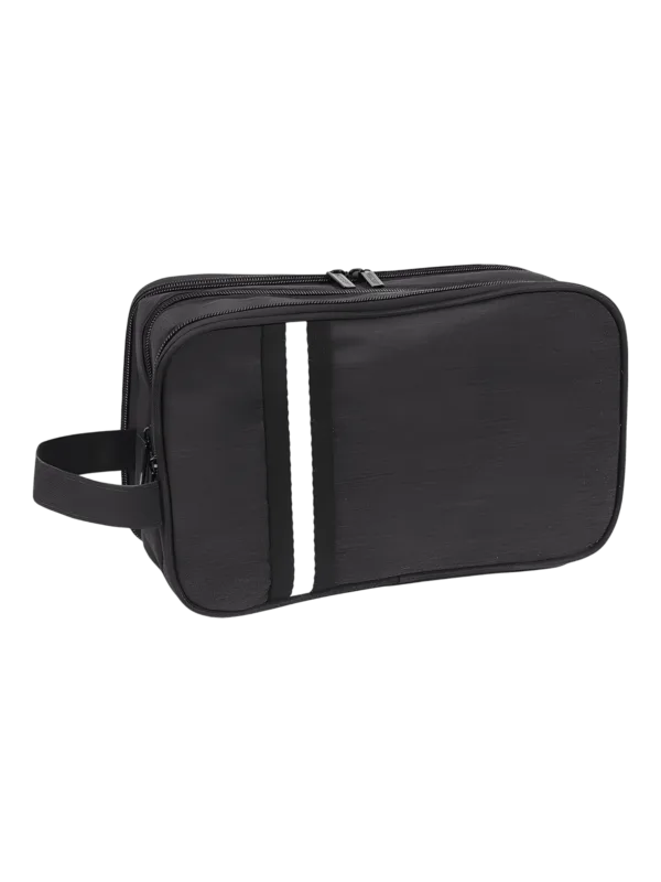 Neceser unisex grande con múltiples compartimentos, modelo negro
