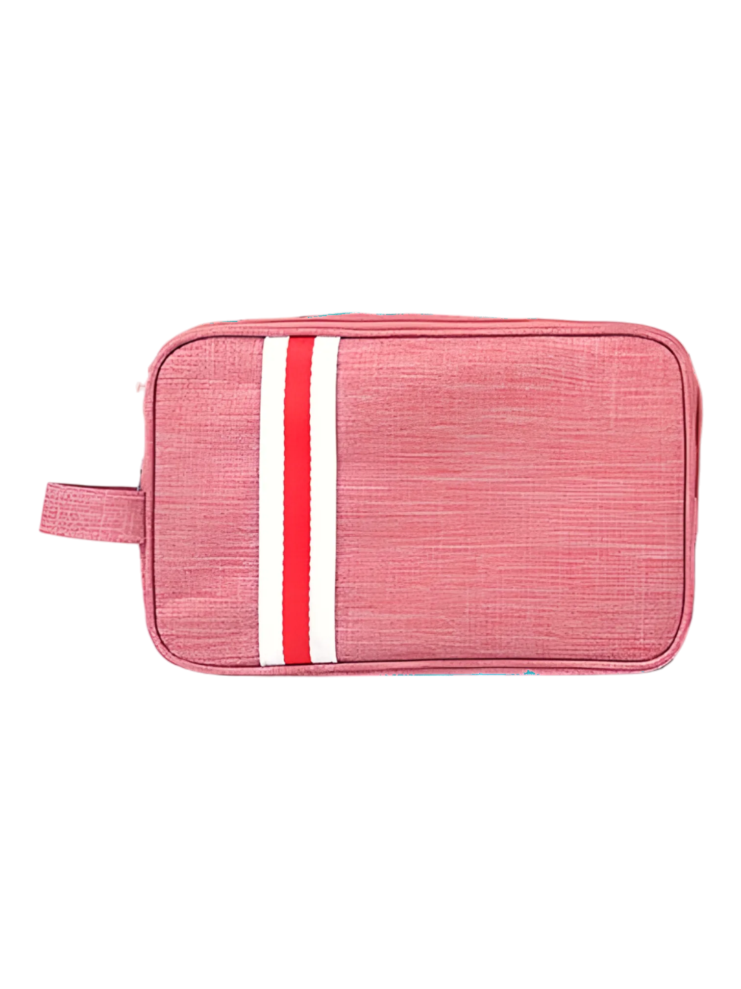 Grande trousse de toilette organisée avec multiples compartiments unisexe modèle rouge