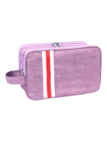 Grande trousse de toilette organisée avec multiples compartiments unisexe modèle violet