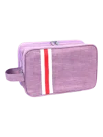 Grande trousse de toilette organisée avec multiples compartiments unisexe modèle violet